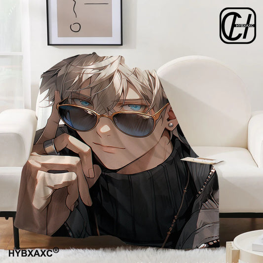 Gojo Satoru Fluffy Soft Custom Blanket β Perfect for Living Room or Bedroom