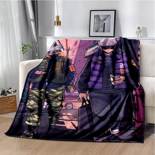 Snuggle Up with Jujutsu Kaisen Super Soft Flannel Blanket