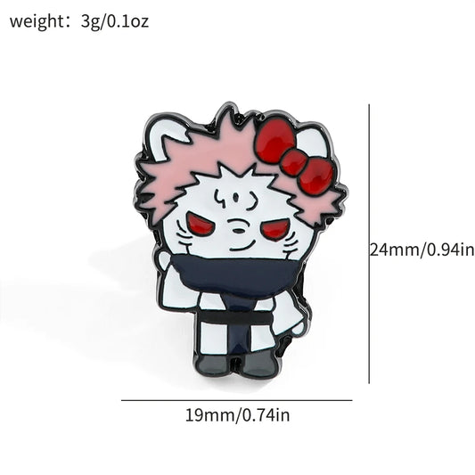 Sanrio X Jujutsu Kaisen Enamel Pins β Hello Kitty & Cinnamoroll Brooches