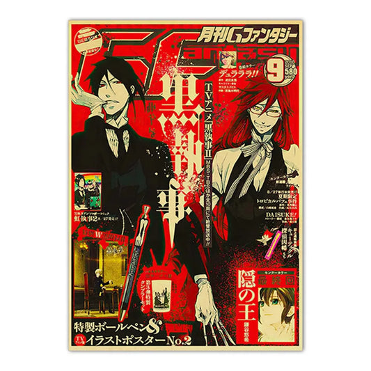 Vintage Anime Movie Kraft Paper Posters β JoJo's Bizarre Adventure/Jujutsu Kaisen/Demon Slayer