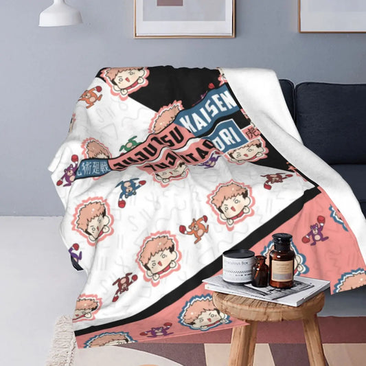 Cozy Up with the Jujutsu Kaisen Anime Fleece Blanket β Perfect for Fans and Collectors