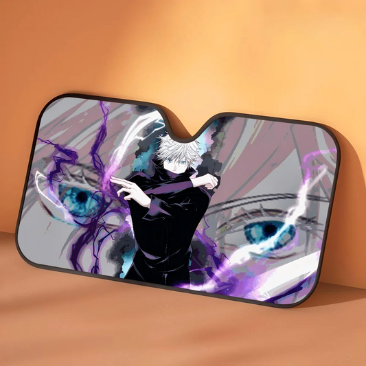 Cool Jujutsu Kaisen Gojo Satoru Car Sunshade β Solar Protection Windshield Cover