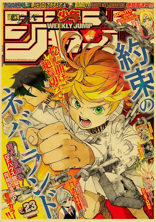 Vintage Anime Movie Kraft Paper Posters β JoJo's Bizarre Adventure, Jujutsu Kaisen, Demon Slayer