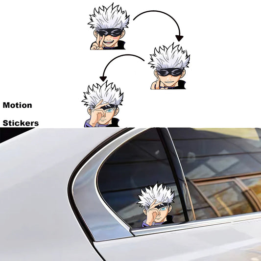 Gojo Satoru 3D Motion Stickers β Waterproof Anime Decals for Fans