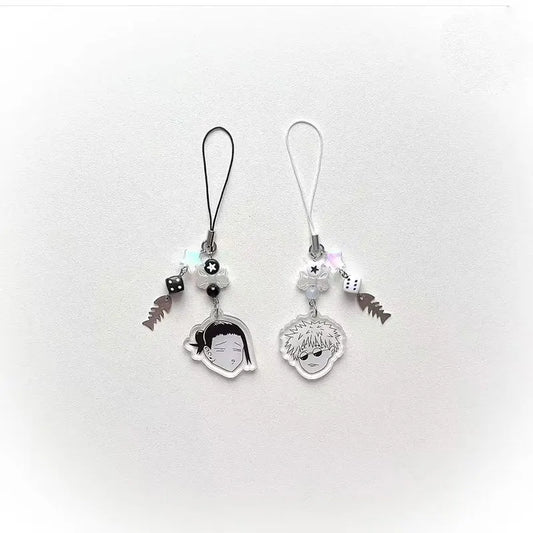 Handmade Gojo and Geto Keychains β Unique JJK Phone Charms for Fans