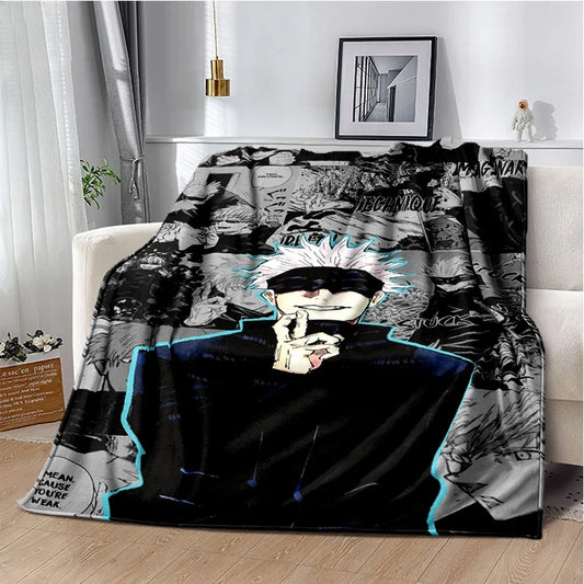 Snuggle Up with Jujutsu Kaisen Super Soft Flannel Blanket